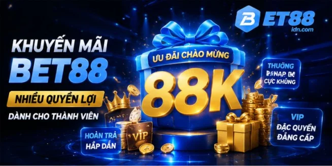 Khuyến mãi Bet88 nhiều quyền lợi dành cho thành viên
